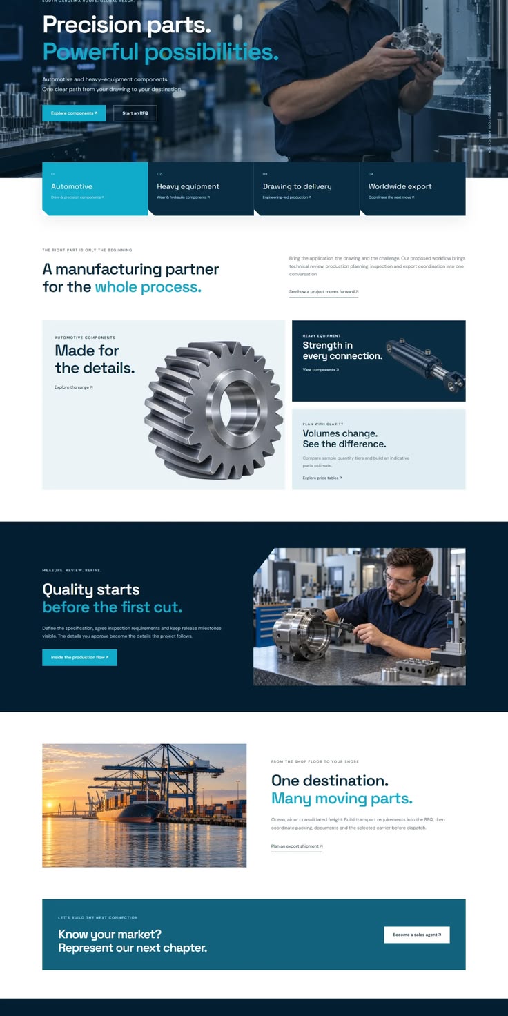 Manufacturing Website preview